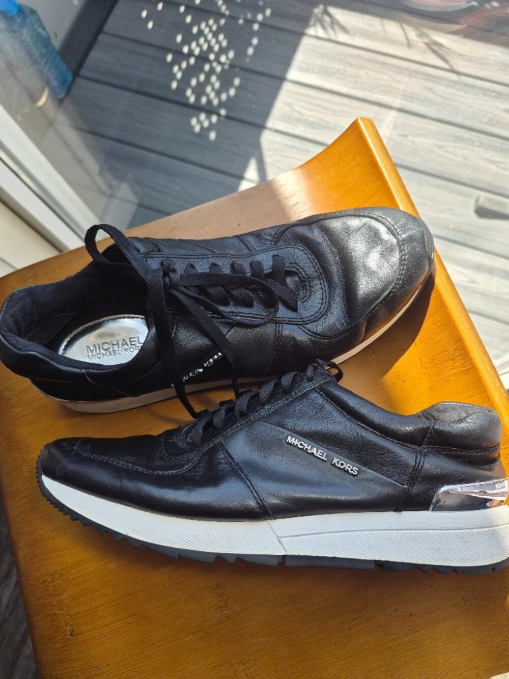 Michael Kors Sneaker Black Leather 8